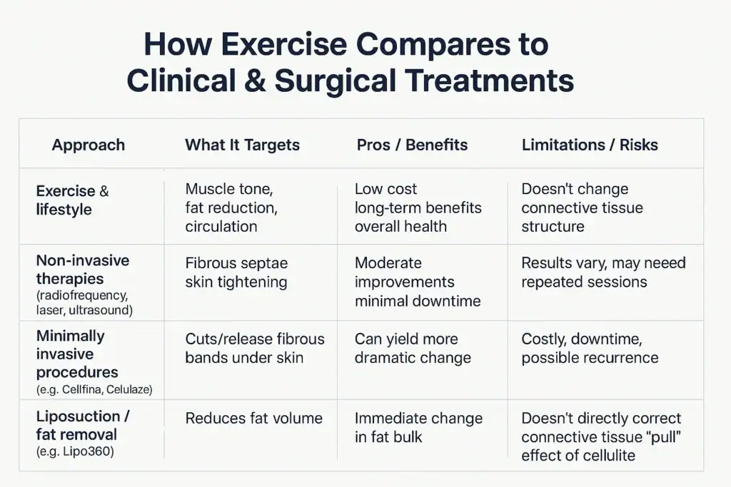 Sculpting Your Bum: Can Toning Exercises Really Reduce Cellulite? 2 How exercise compares to treatments from Lipo 360 Market Harborough
