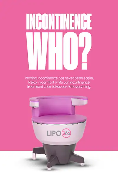 LIPO360 EMS Chair Can Help with Urinary Incontinence 2 Image of a urinary incontinence treatment seat Market Harborough